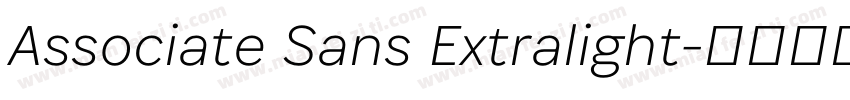 Associate Sans Extralight字体转换